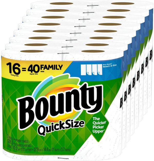 Bounty Quick-Size Paper Towels, 16 Rolls (Pack of 1)