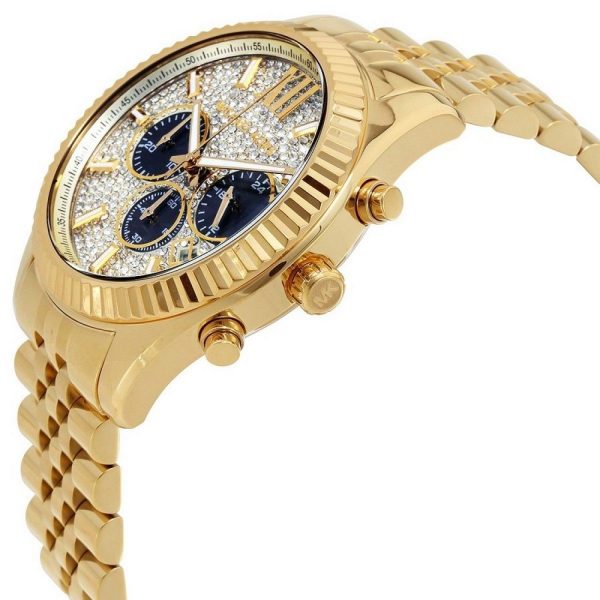 Men's Gold-Tone Lexington Chronograph Watch MK8494 - Image 2